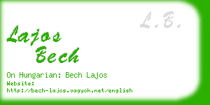 lajos bech business card
